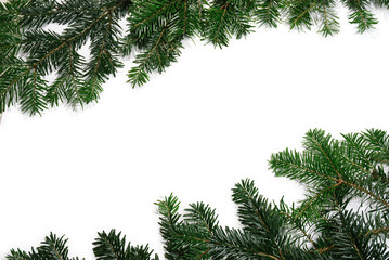 Rahmen aus Tannenzweigen