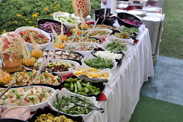 Buffet style food