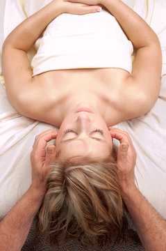 young woman getting Massage