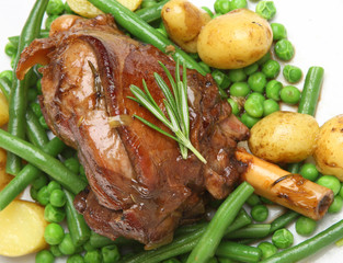 Roast Lamb Shank with Vegetables
