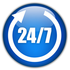 Twenty four seven service icon