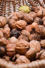 panier de noix osier