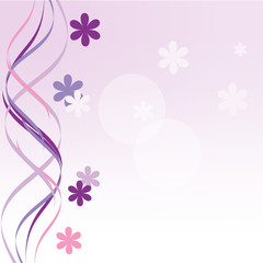 Flower background in lilac tones
