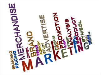 colorful  MARKETINGtext barcode, vector