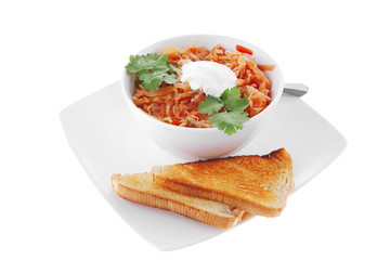 soup and bread