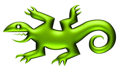 Lézard vert électrique