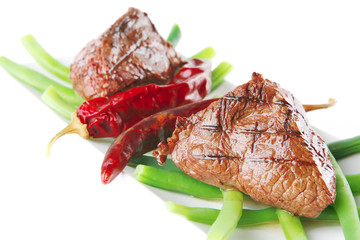 roast fillet mignon with peppers