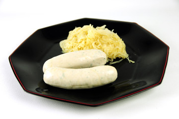 Weisswurst mit Sauerkraut