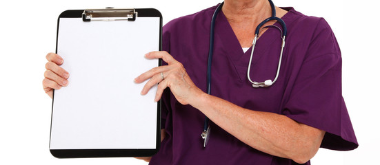 Physician Holding Clipboard