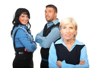 Senior executive and her young  team