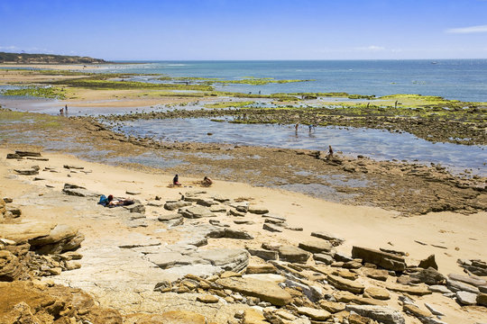 france,85,jard sur mer : plage du veillon en &eacute;t&eacute;