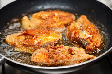 Roasted salmon fillets