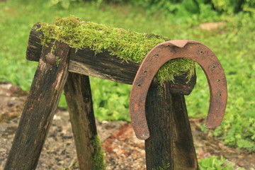fer à cheval sur chevalet