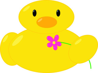 duck with flower