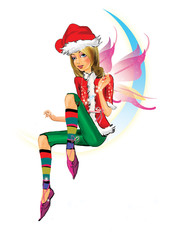 fairy elf on the moon