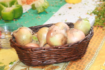 Panier oignons