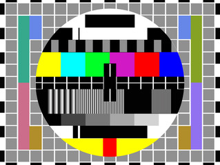 Fototapeta na wymiar tv color test pattern - test card, vector