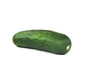 One green cucumber