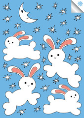 Rabbit vector background