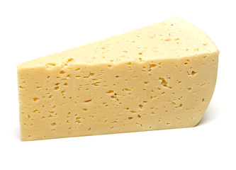 Tasty cheese on a white background