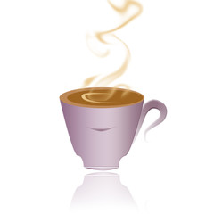 Fresh cup of hot coffee/chocolate