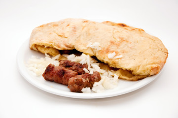 Kebab (Cevap) with onion