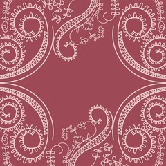 Hand drawn floral frame