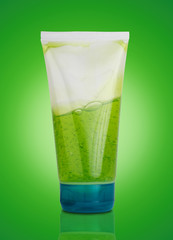 Green colored herbal face wash / body wash / cosmetic product