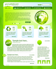 Green environment web design template