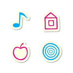 Note, Home, Apple and Target Icons