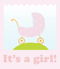Baby girl announcement