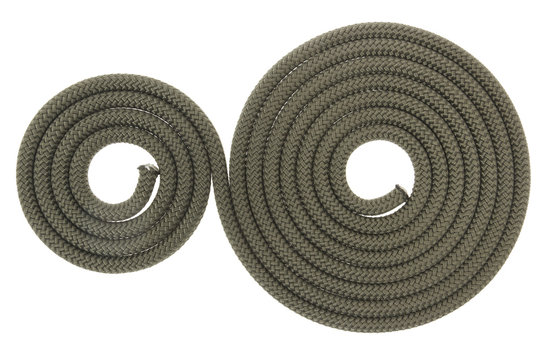 two paralel spirals from rope.