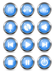 music glossy icons
