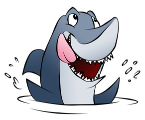 Naklejka premium Hungry Shark
