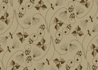 Delicate stalk on a beige background.  Background. Wallpaper.