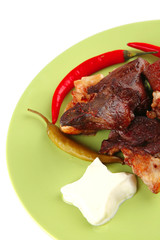 grilled meat chunks