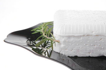 soft cheese and rosemary