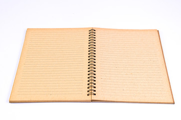Open Blank page of Recycle Paper Notebook