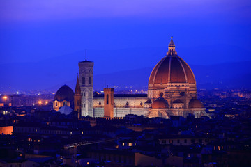 Florence skyline at twilight, Italy.