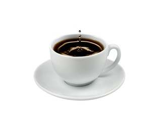 Coffee cup on white background