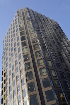 vertical building against blue sky