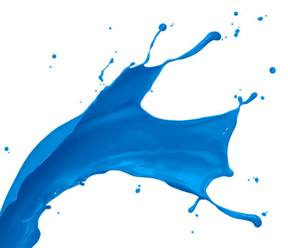 blue paint splash