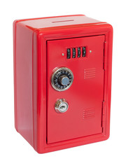 Red moneybox safe