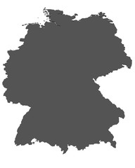 Karte von Deutschland - freigestellt