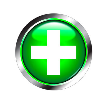 medical sign shiny button