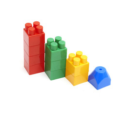 Obraz premium Chart from toy blocks