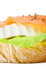 salmon snack close up