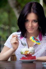 girl eating ice cream