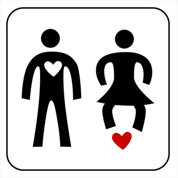 couple silhouette with broken heart