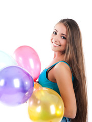 young women with the balloons